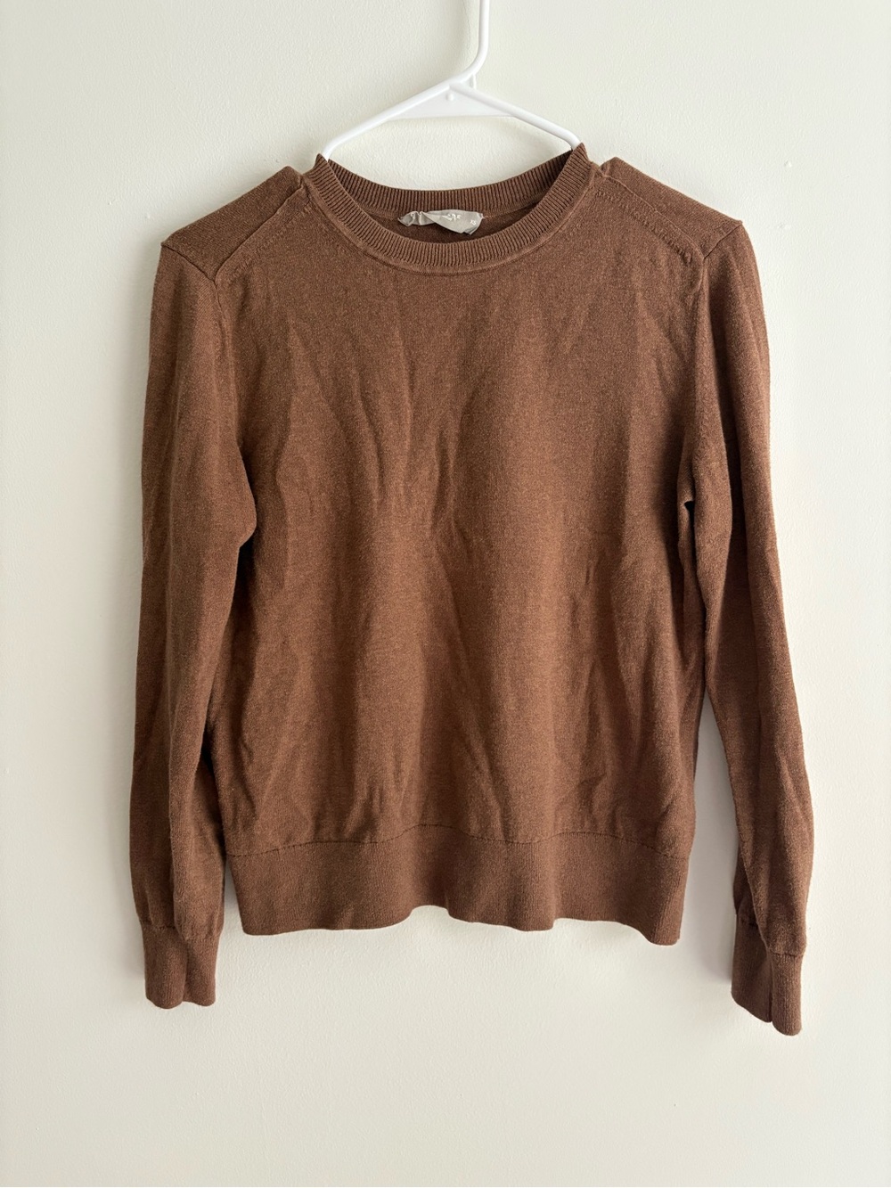 Everlane Brown Organic Cotton Crewneck Sweater